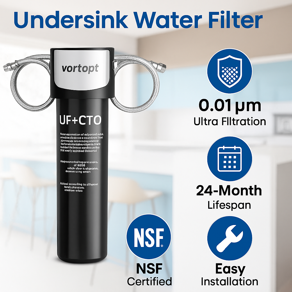 Ultra-Filtration 0.01 micron Under Sink Water Filter System | Reduces PFAS, Microplastics & Bacteria